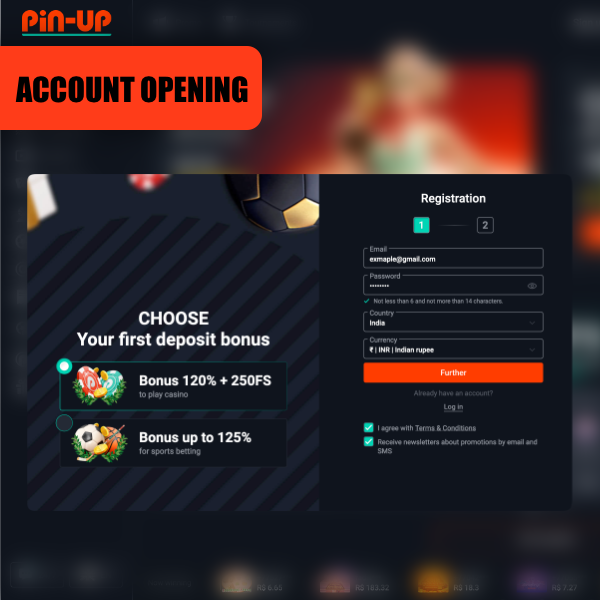 To fully access all the features of the casino, you need to register at Pin Up