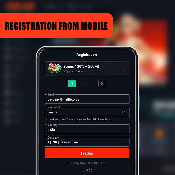 Registering for Pin Up via a mobile device is akin to registering from a PC